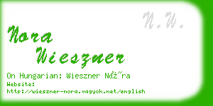 nora wieszner business card